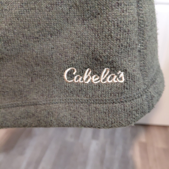 Cabela's Women Olive Green Fair Isle Patterned Sleeve Fleece Lined Full Zip Sz L - Picture 4 of 16